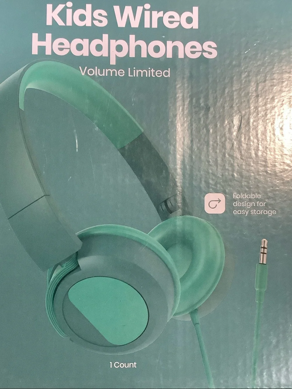 Kids Wired Headphones Teal - Volume Limited Foldable Design
